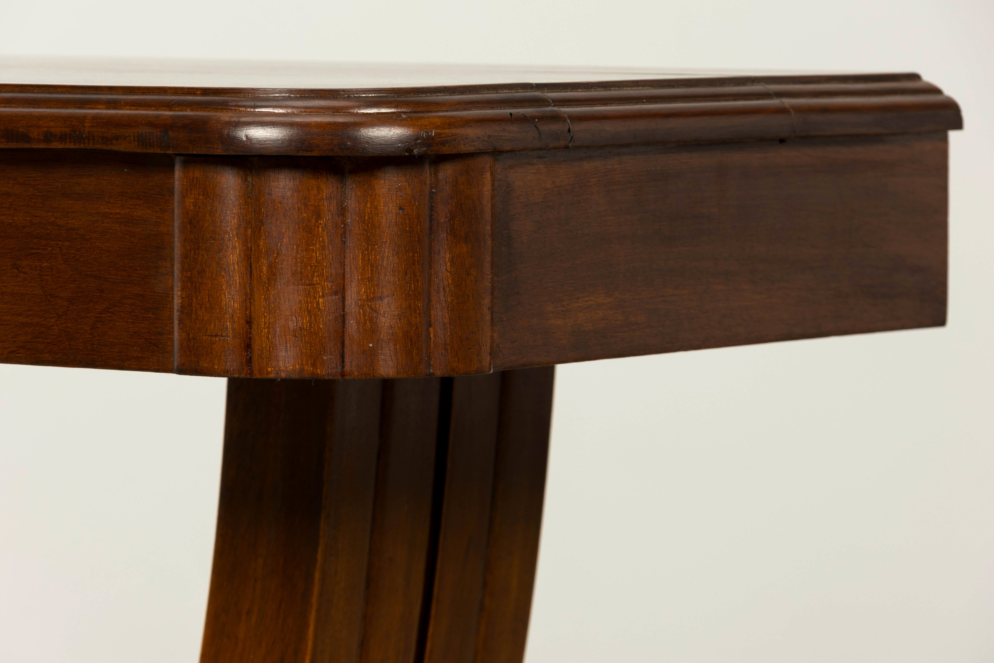 1930s French Art Deco Walnut Console Table