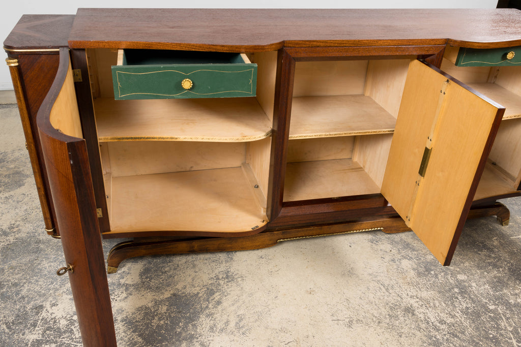 1930s French Parisian Art Deco Walnut Sideboard