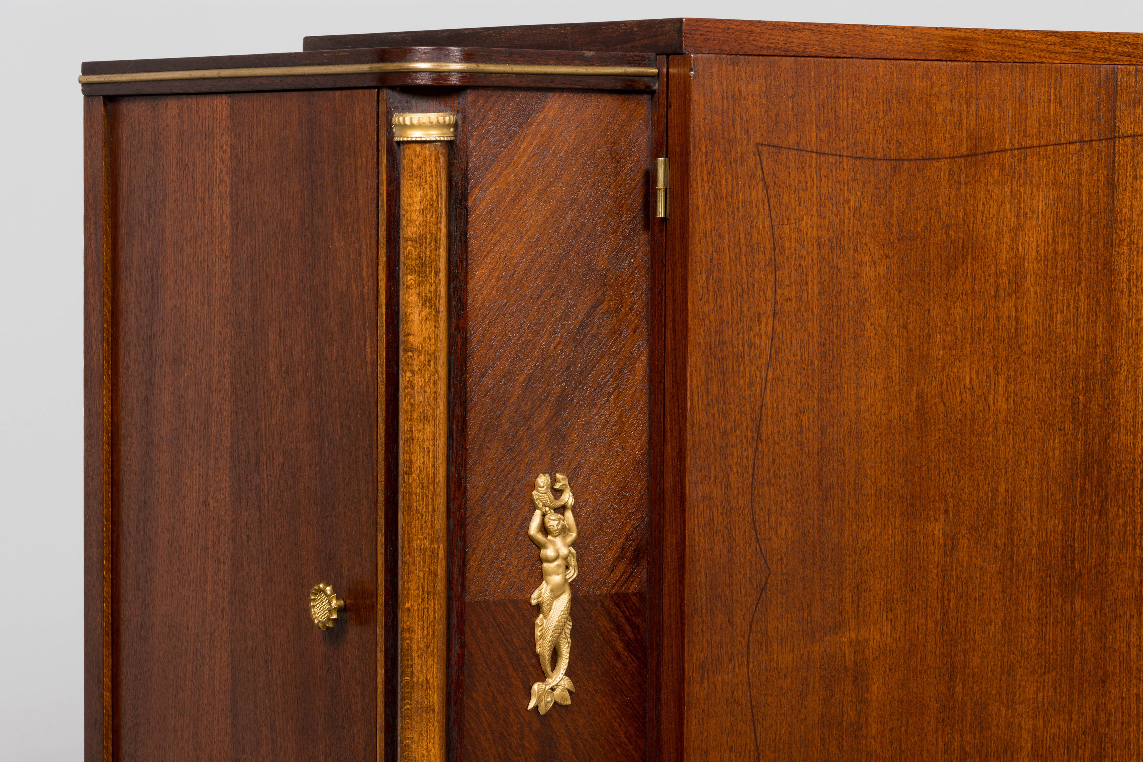 1930s French Parisian Art Deco Walnut Sideboard