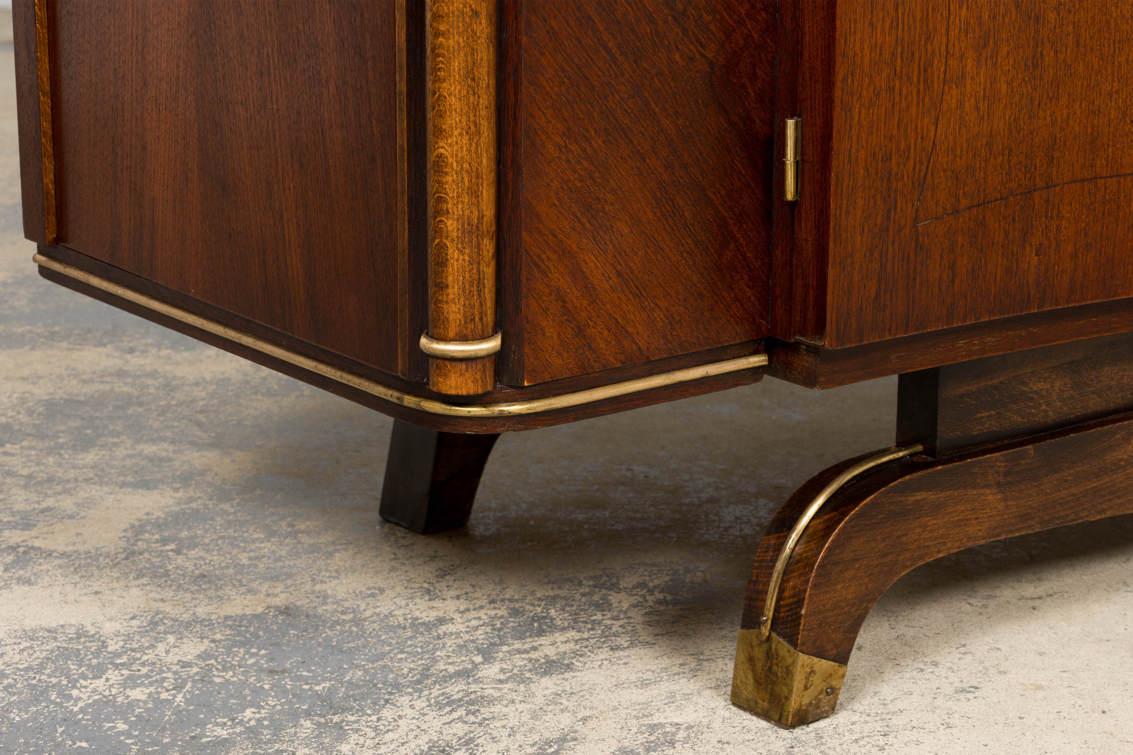 1930s French Parisian Art Deco Walnut Sideboard
