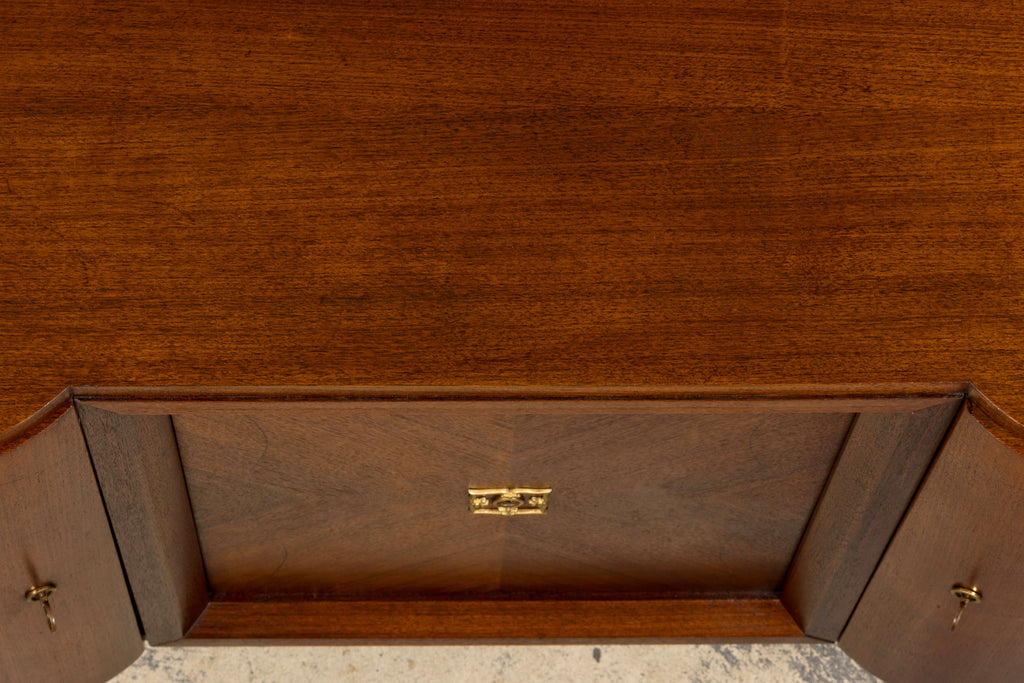 1930s French Parisian Art Deco Walnut Sideboard