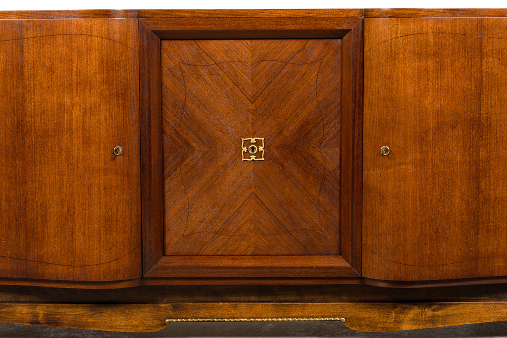 1930s French Parisian Art Deco Walnut Sideboard