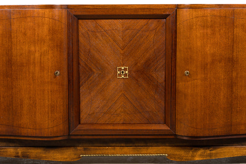 1930s French Parisian Art Deco Walnut Sideboard