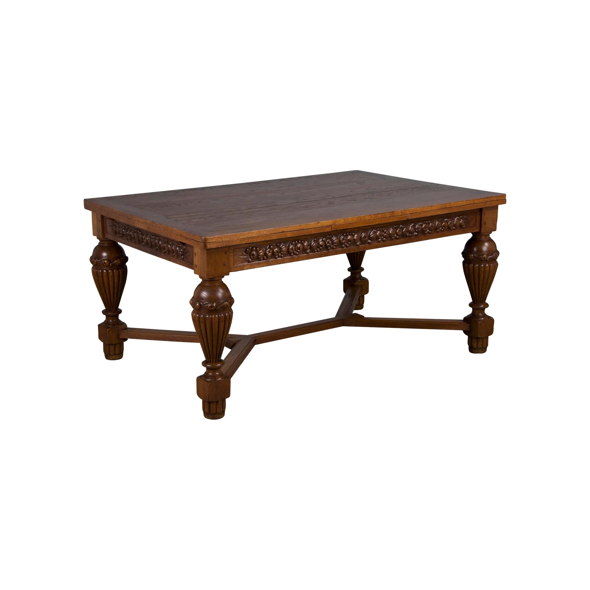 1930s French Art Deco Oak Extendable Dining Table – StandoutSpaces