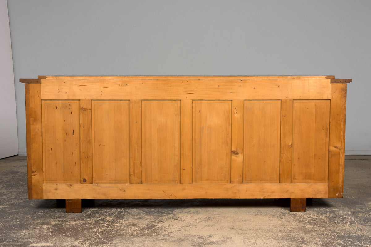 1940s French Art Deco Brutalist Oak Sideboard in the Style of Charles Dudouyt