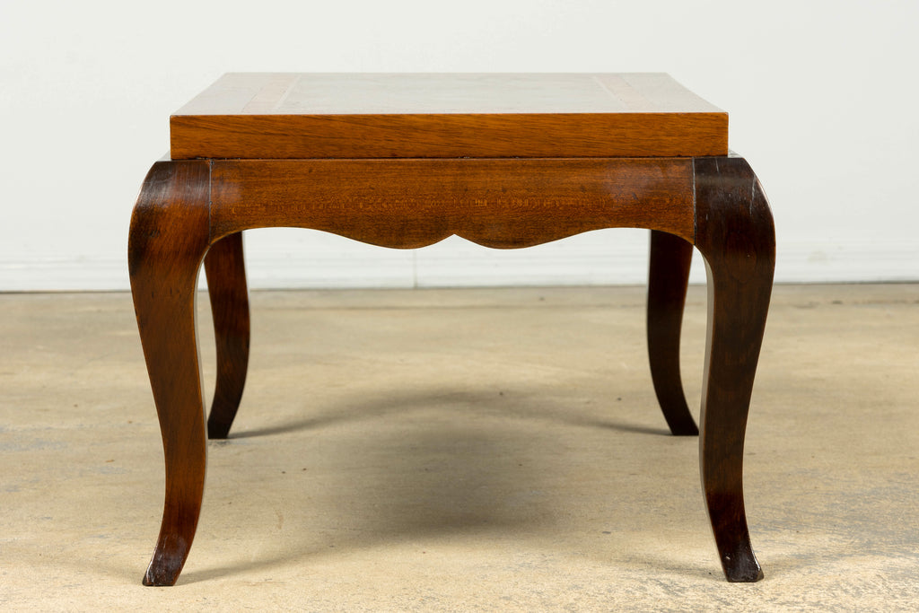 1940s French Art Deco Walnut Parquetry Coffee Table