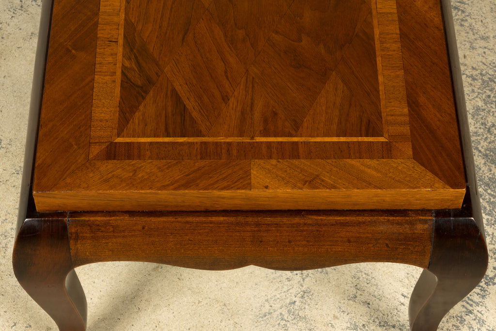 1940s French Art Deco Walnut Parquetry Coffee Table