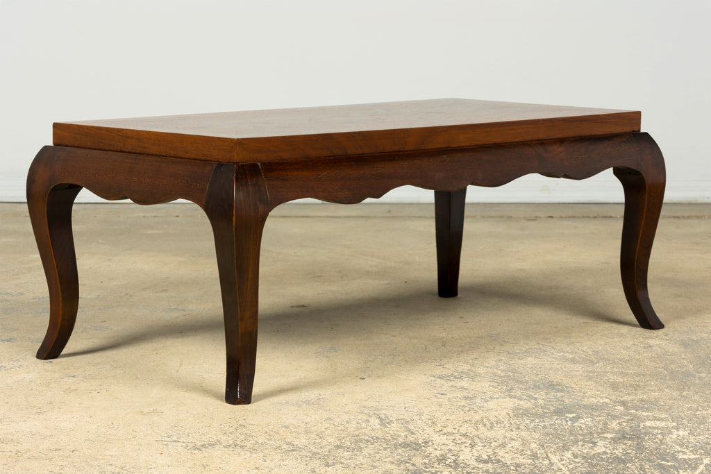 1940s French Art Deco Walnut Parquetry Coffee Table