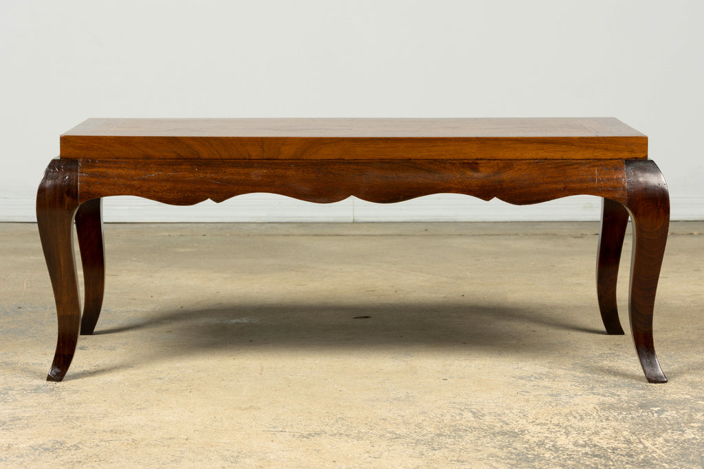1940s French Art Deco Walnut Parquetry Coffee Table