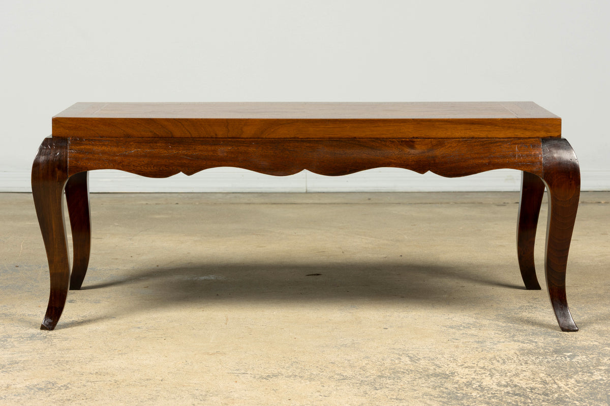 1940s French Art Deco Walnut Parquetry Coffee Table