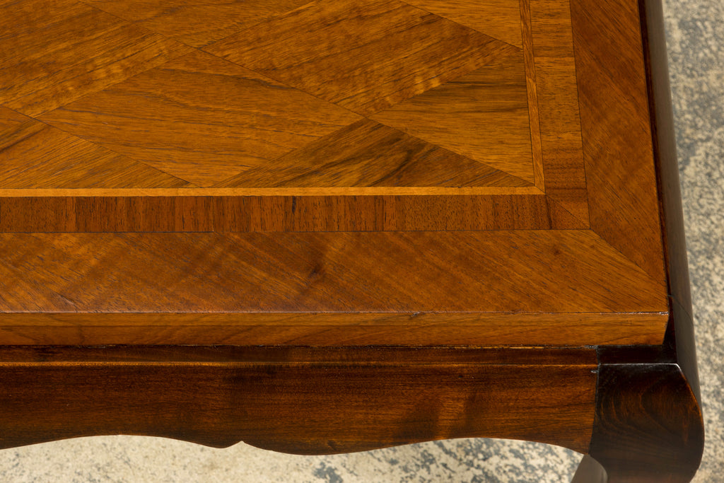 1940s French Art Deco Walnut Parquetry Coffee Table