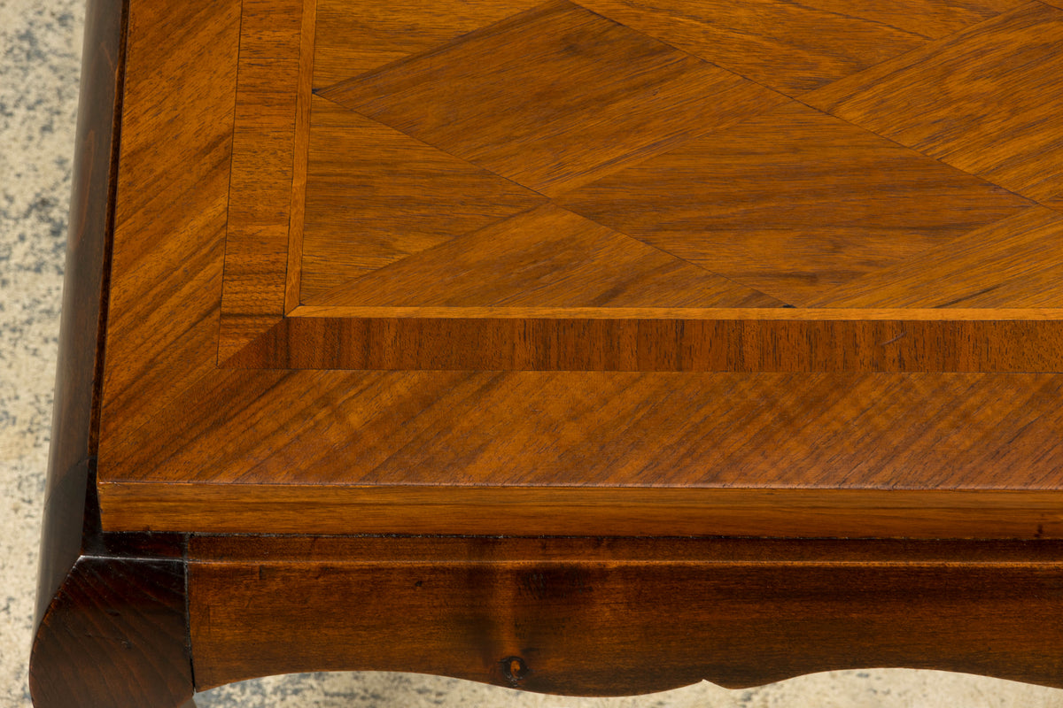 1940s French Art Deco Walnut Parquetry Coffee Table