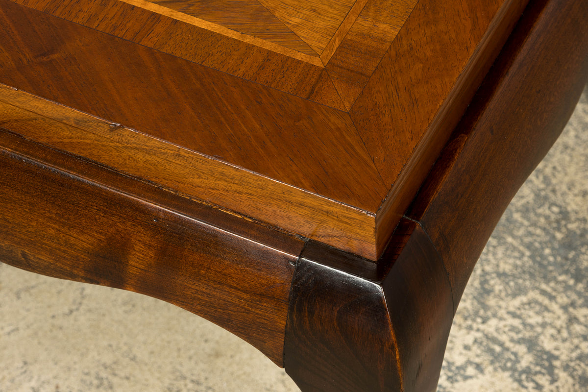 1940s French Art Deco Walnut Parquetry Coffee Table