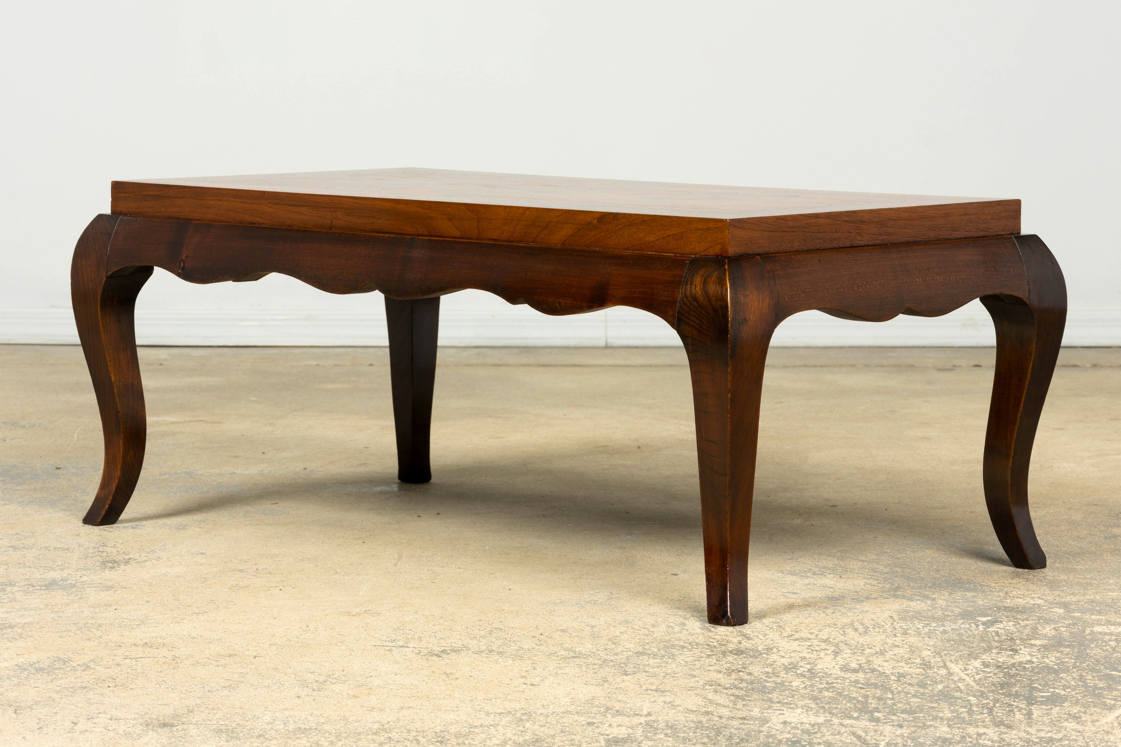 1940s French Art Deco Walnut Parquetry Coffee Table