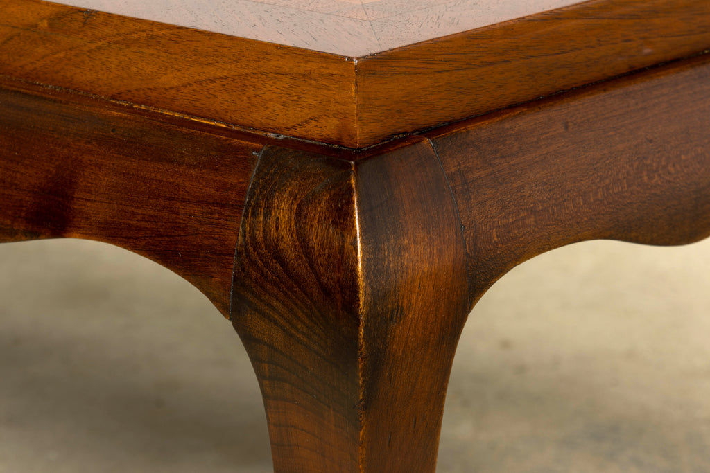 1940s French Art Deco Walnut Parquetry Coffee Table