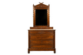 19th Century French Napoleon III Bamboo Dresser with Carrara Marble and Mirror