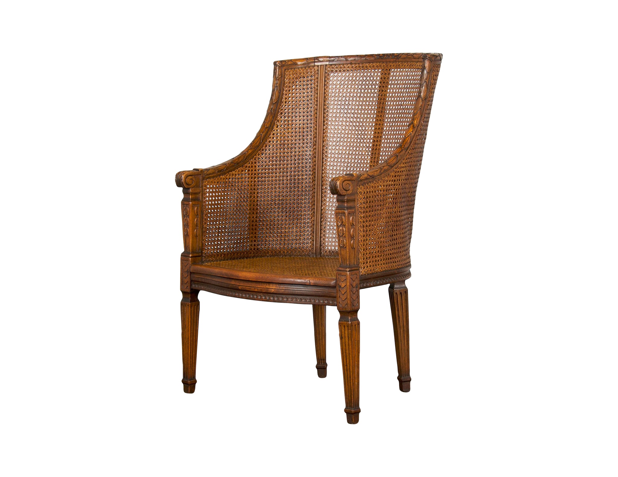 French louis xvi style bergere chair 1