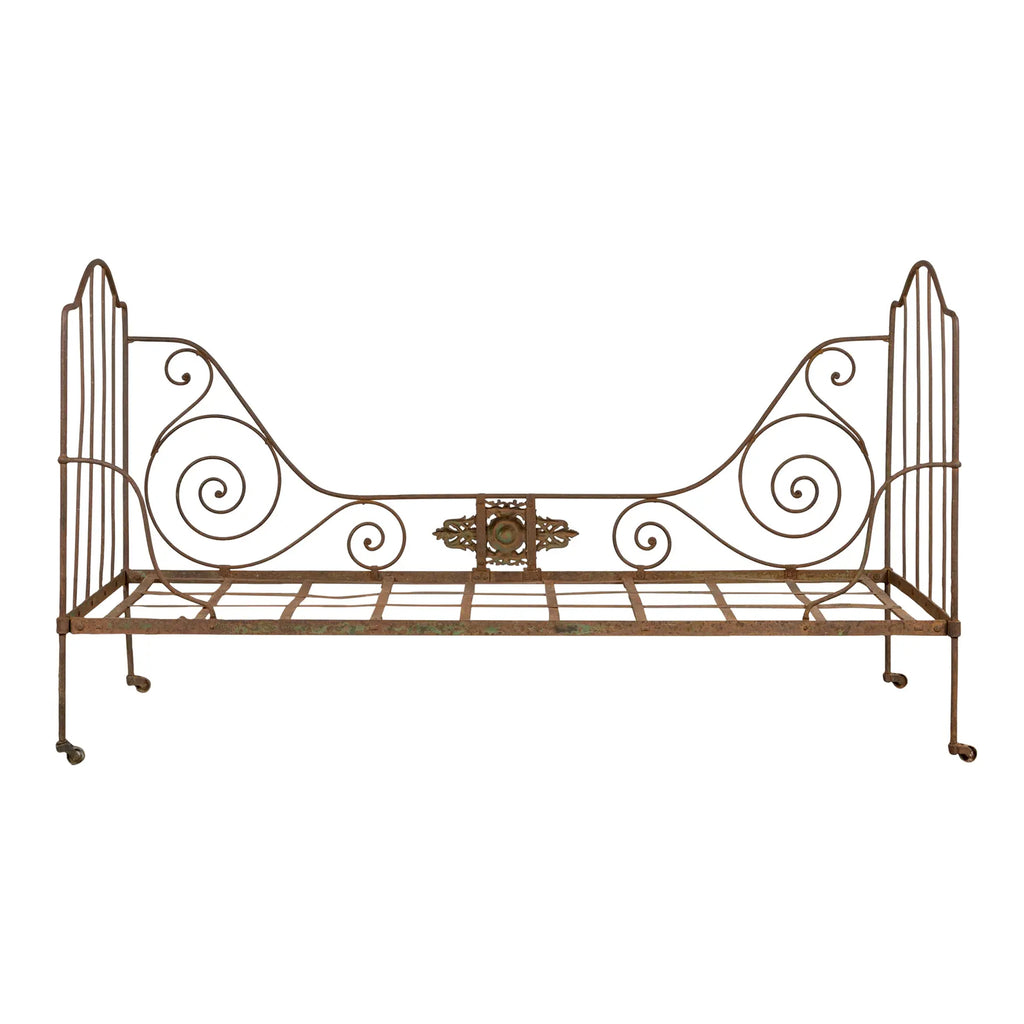 19th Century French Napoleon III Wrought Iron Outdoor Daybed
