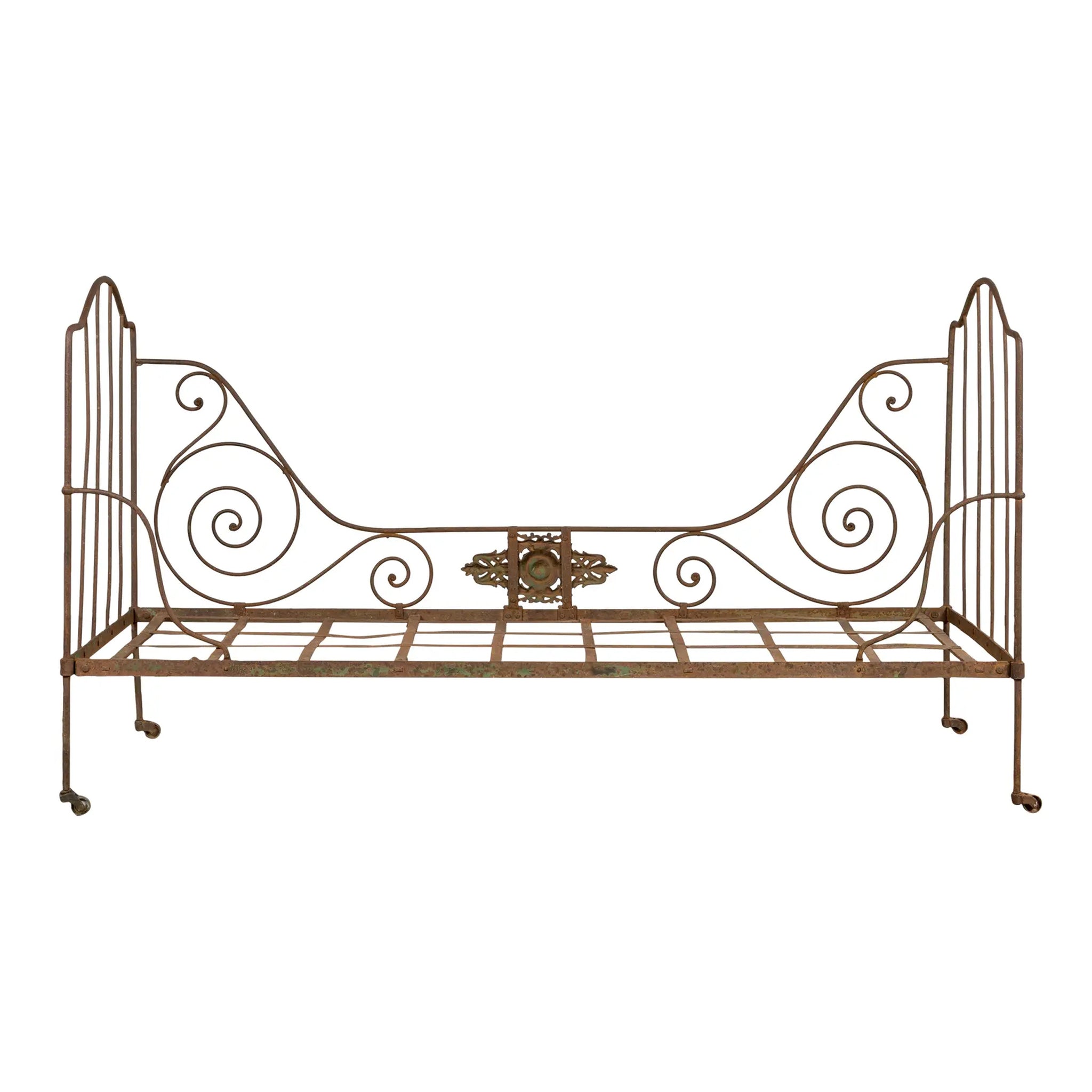 19th Century French Napoleon III Wrought Iron Outdoor Daybed