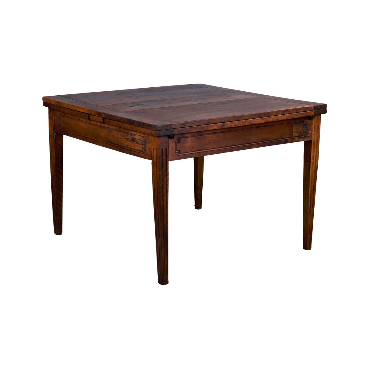 19th Century French Neoclassical Louis XVI Style Off-Square Walnut Extendable Table