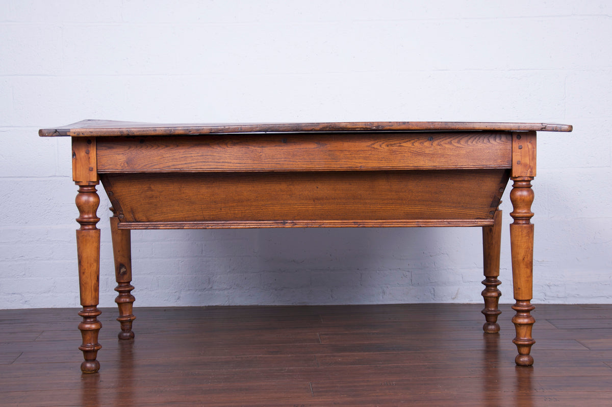 19th Century Century Country French Provincial Farmhouse Walnut Dough Baking Kitchen Table