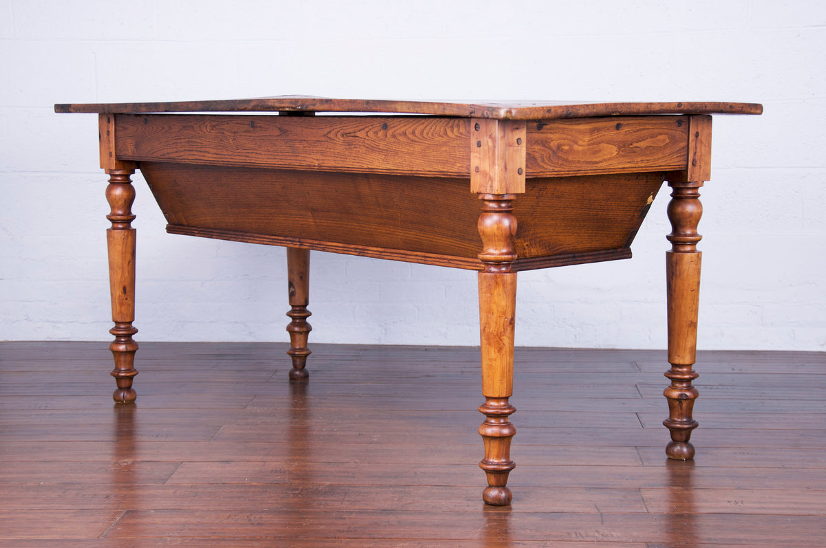 19th Century Century Country French Provincial Farmhouse Walnut Dough Baking Kitchen Table