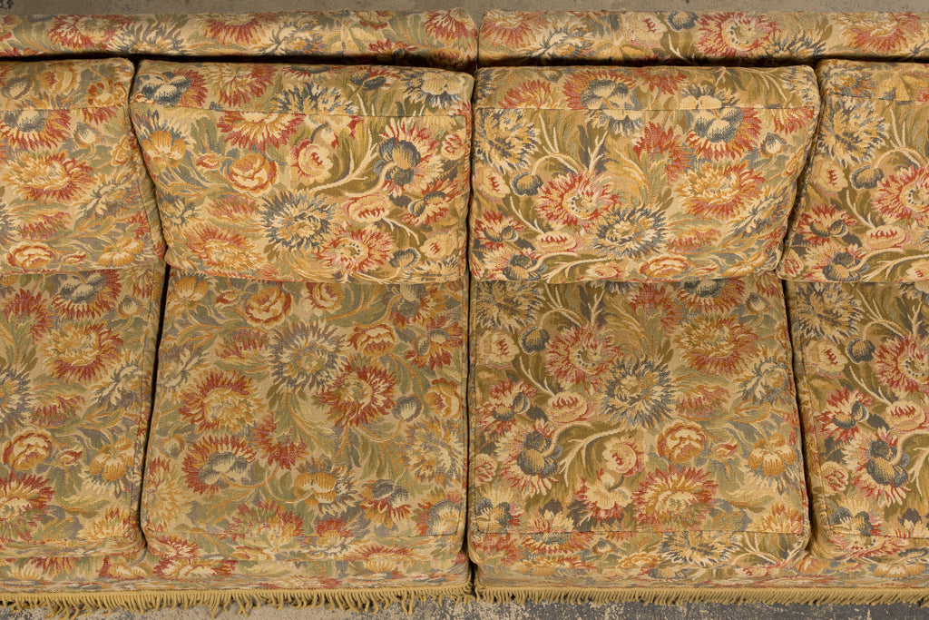 Vintage French Country Sofas in Floral Tapestry – A Pair
