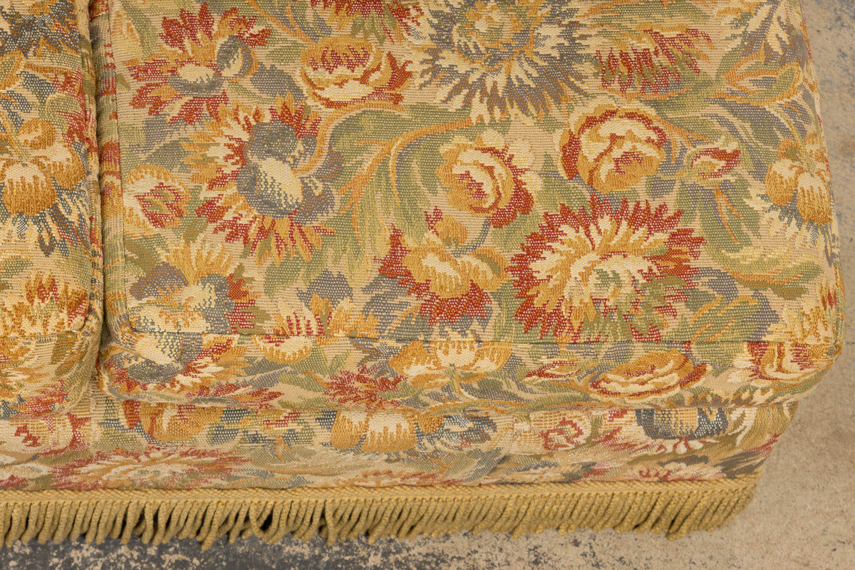 Vintage French Country Sofas in Floral Tapestry – A Pair