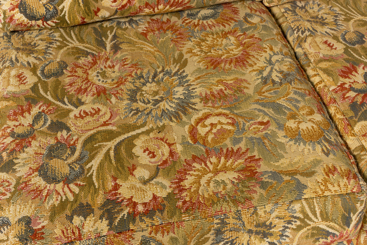 Vintage French Country Sofas in Floral Tapestry – A Pair
