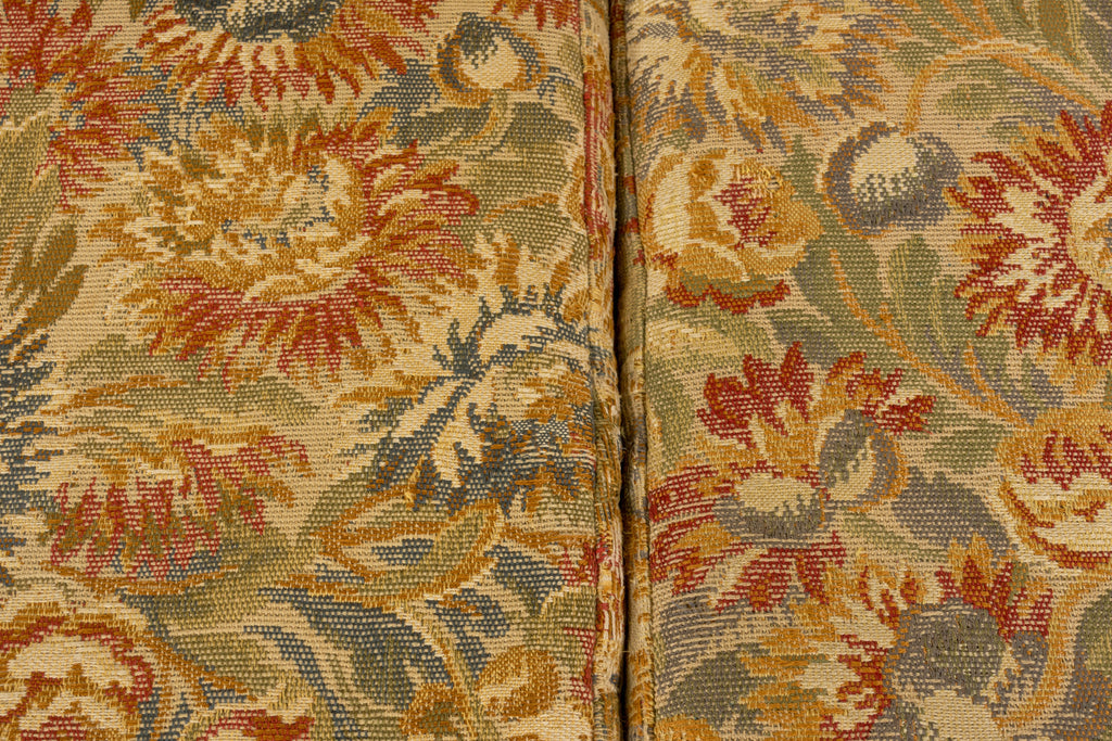 Vintage French Country Sofas in Floral Tapestry – A Pair