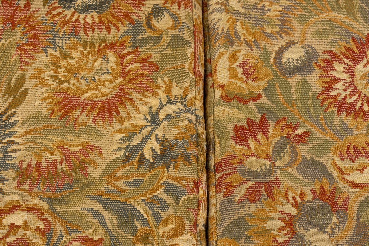 Vintage French Country Sofas in Floral Tapestry – A Pair