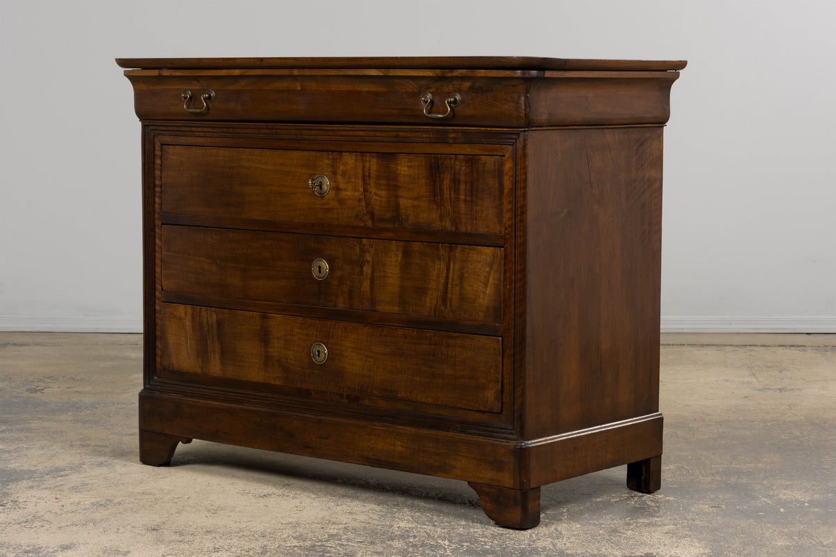 19th Century French Louis Philippe Walnut Chest of Drawers