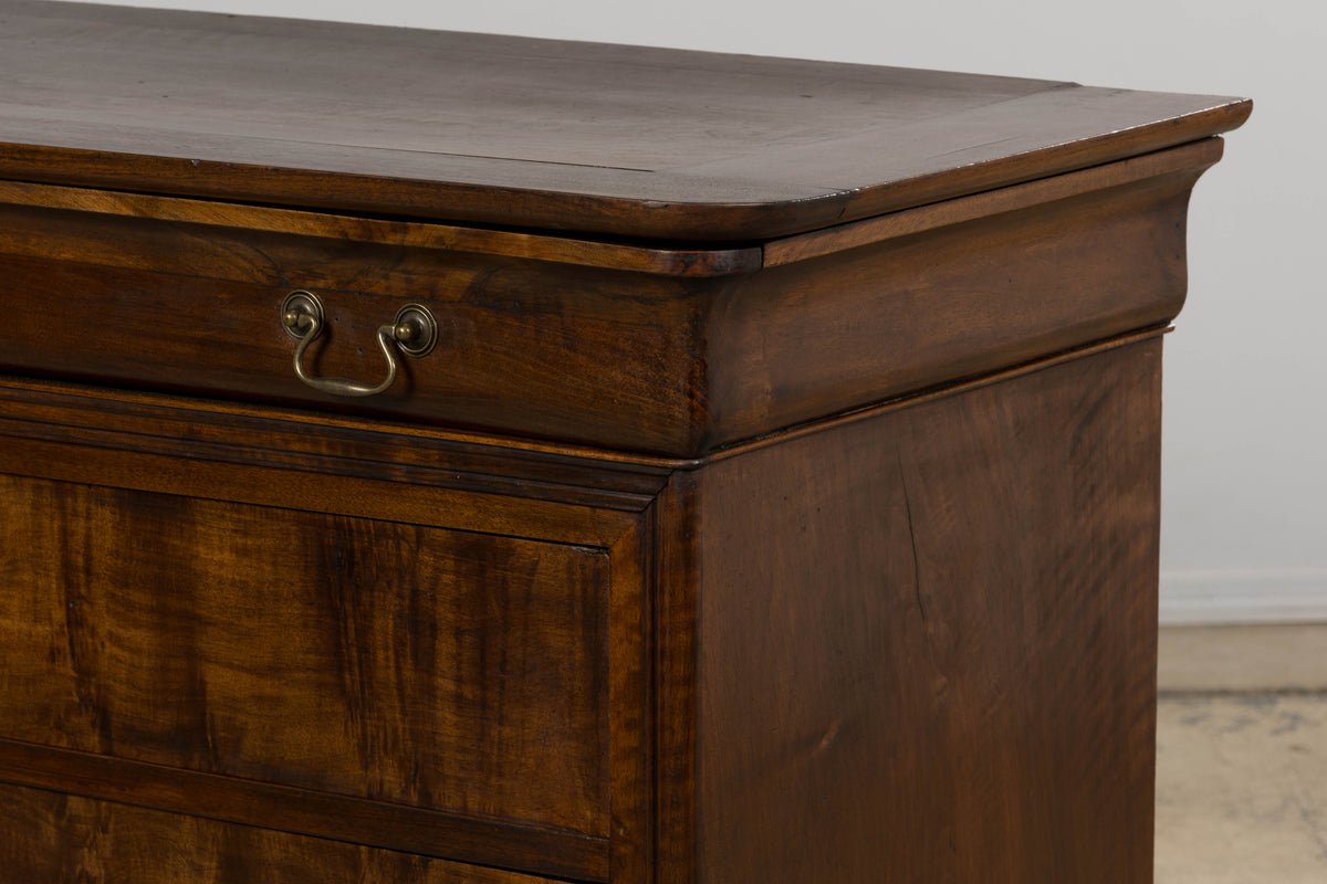 19th Century French Louis Philippe Walnut Chest of Drawers