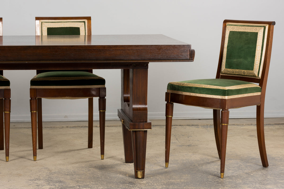 1930s French Parisian Art Deco Rosewood Dining Table