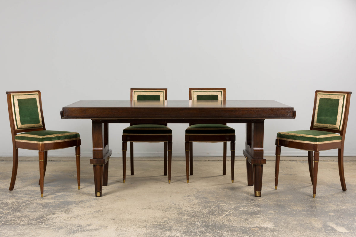 1930s French Parisian Art Deco Rosewood Dining Table