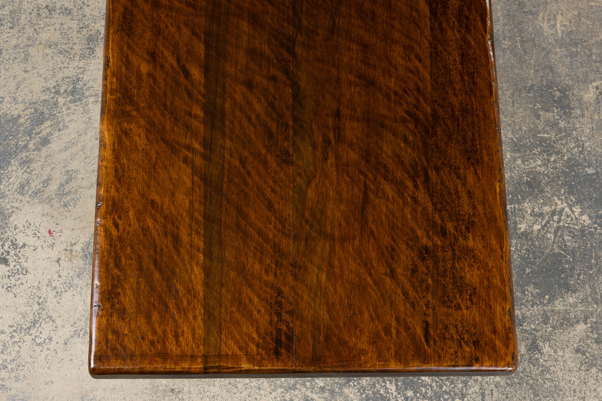 Antique Spanish Renaissance Revival Walnut Trestle Dining Table