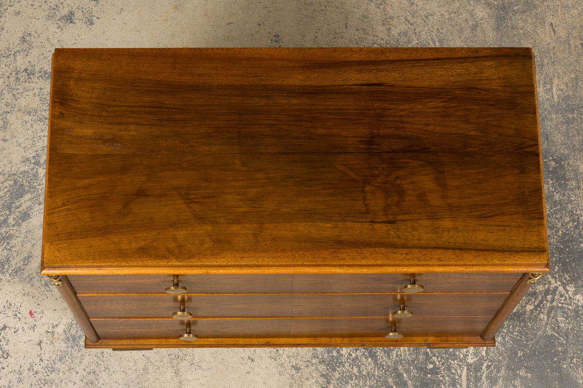 1930s French Art Deco Walnut Chest of Drawers