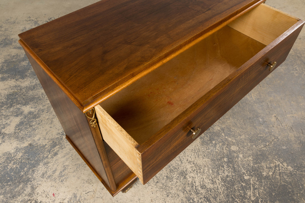 1930s French Art Deco Walnut Chest of Drawers