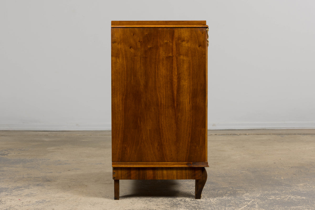1930s French Art Deco Walnut Chest of Drawers