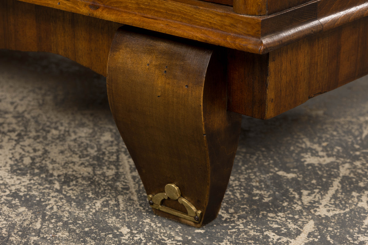 1930s French Art Deco Walnut Chest of Drawers