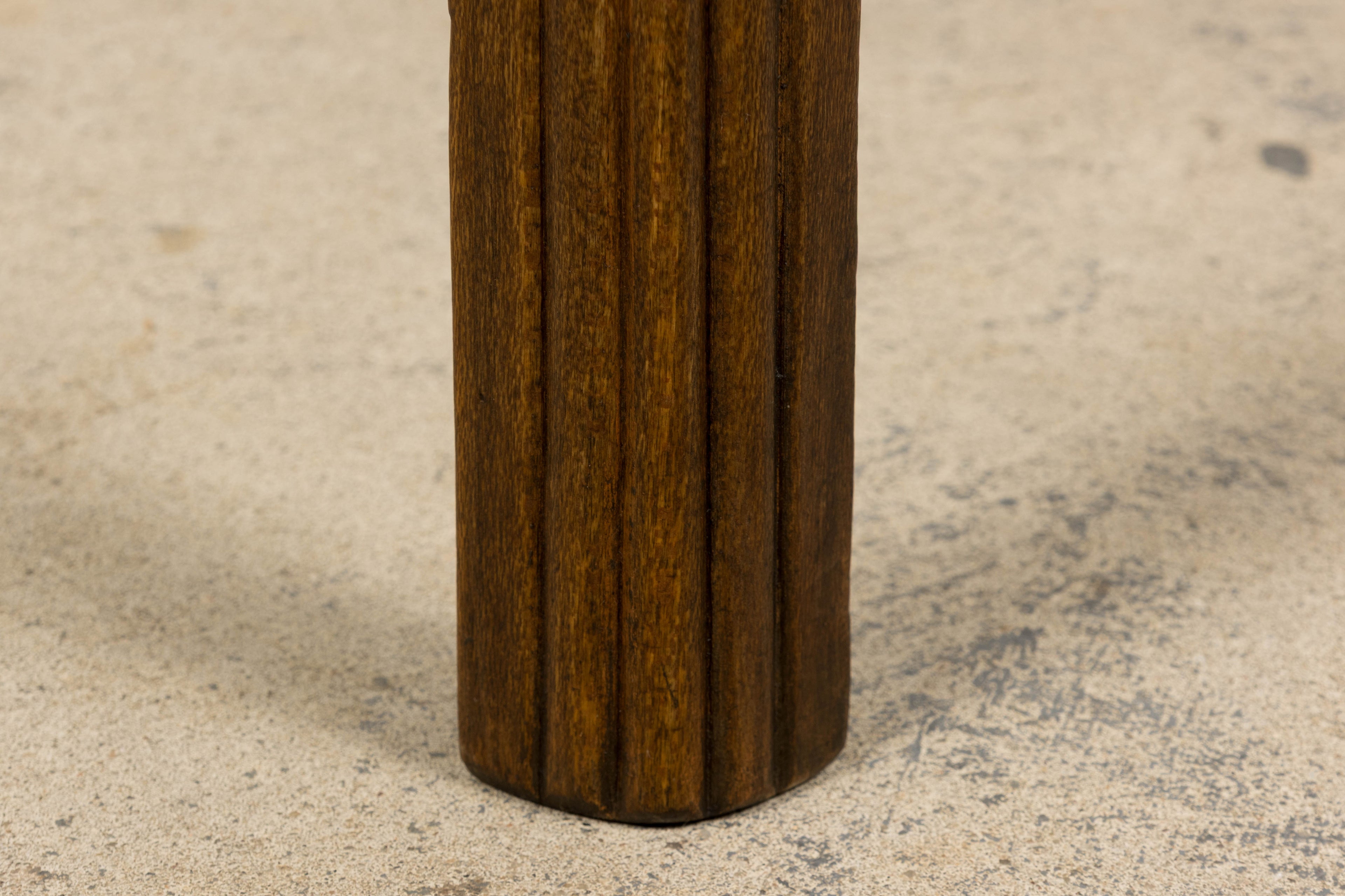 1930s French Art Deco Maple Dining Chairs W/ Olive Green Velvet - Set of 6