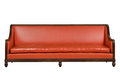 1930s French Art Deco Oak Canape in Faux Leather