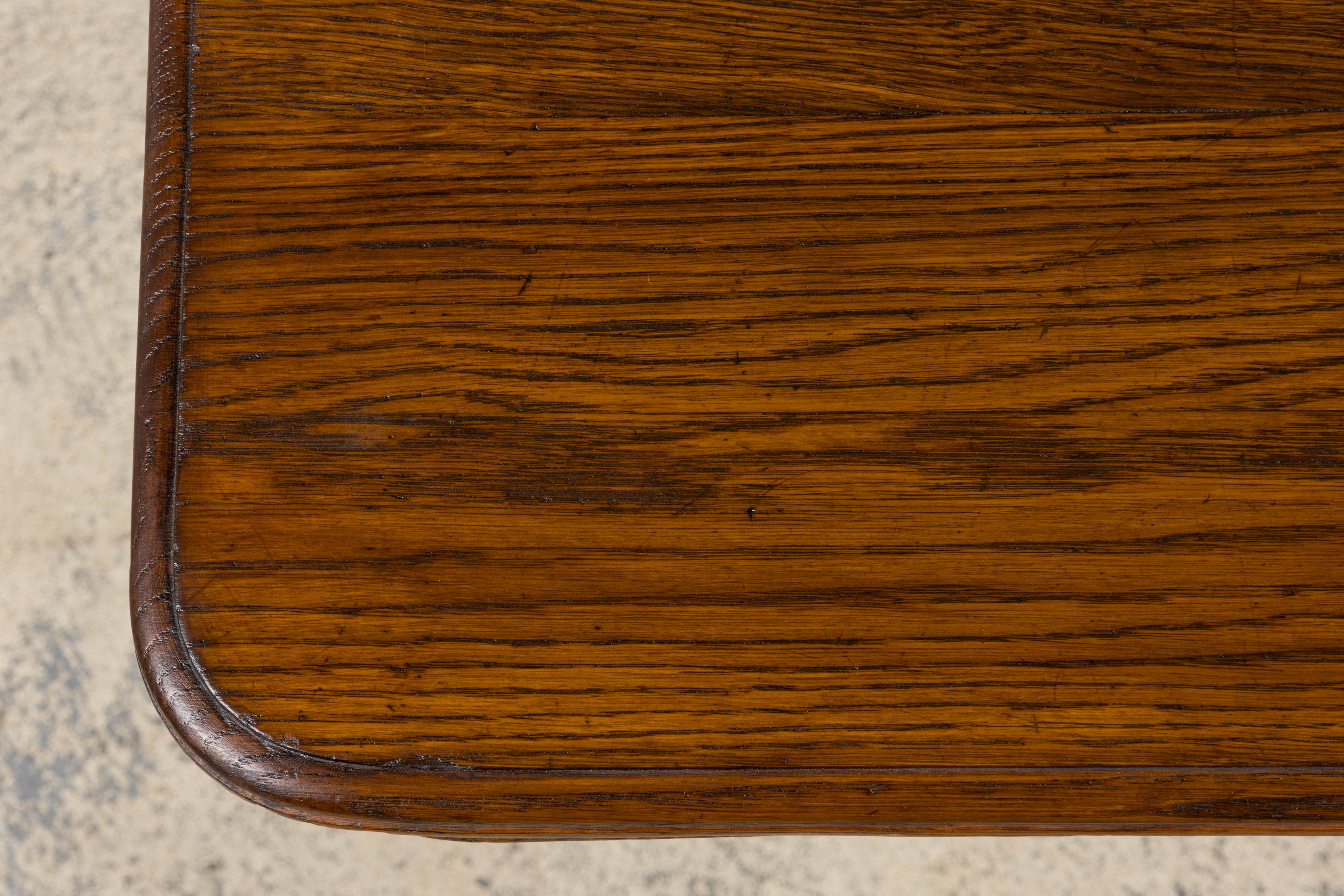 1930s French Parisian Art Deco Oak Extendable Dining Table