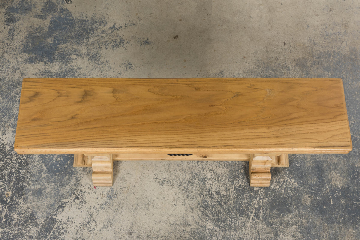 Country French Louis XIII Style Bleached Mixed Wood Folding Table