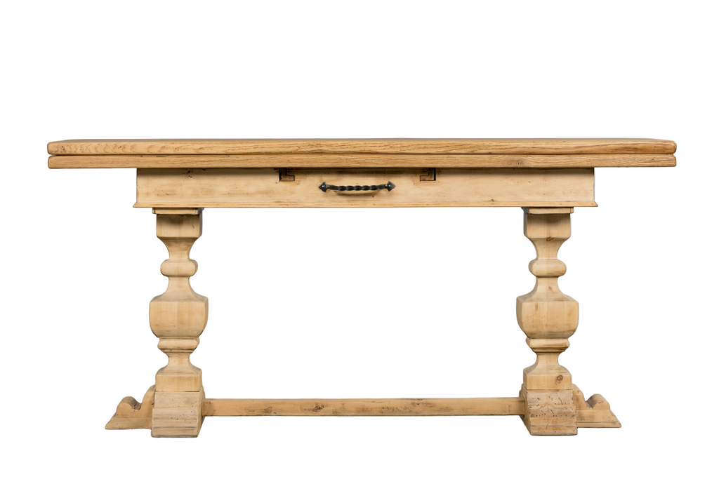 Country French Louis XIII Style Bleached Mixed Wood Folding Table