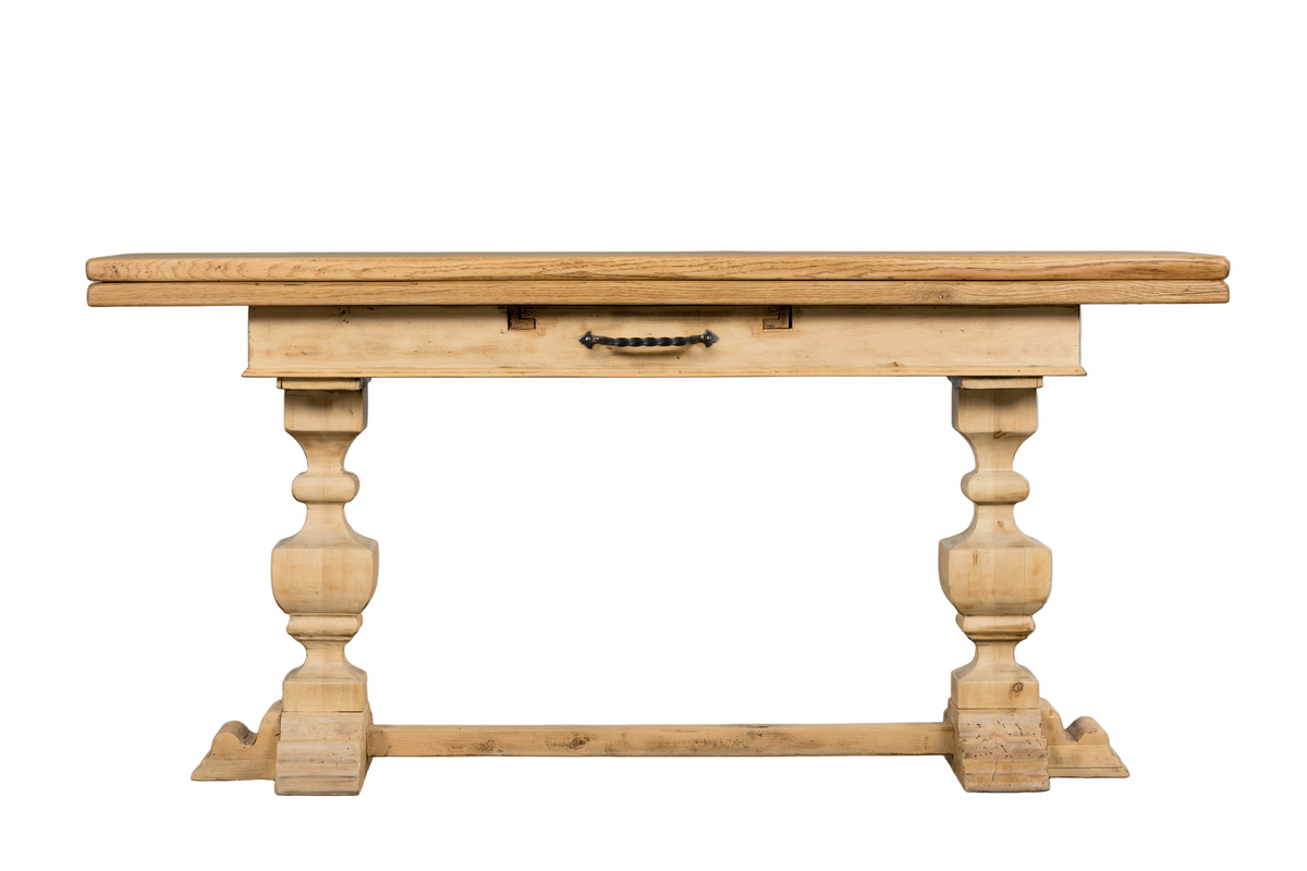 Country French Louis XIII Style Bleached Mixed Wood Folding Table