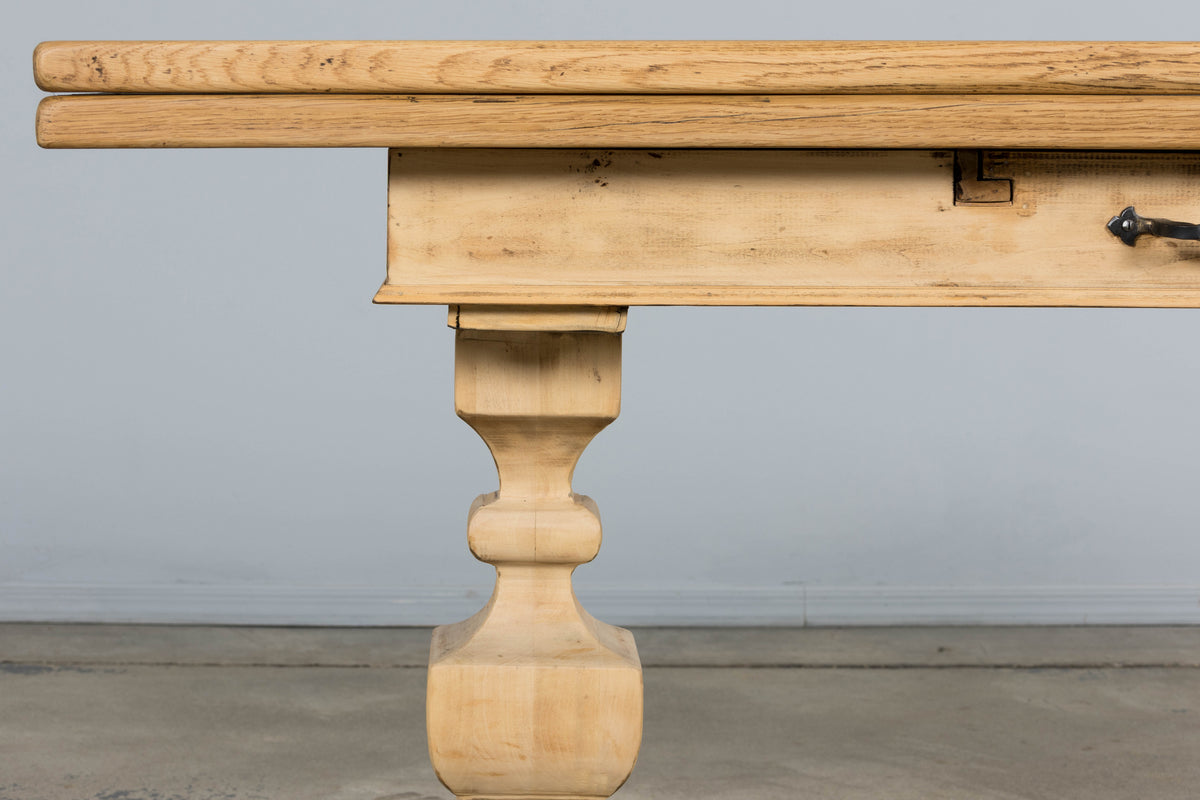 Country French Louis XIII Style Bleached Mixed Wood Folding Table