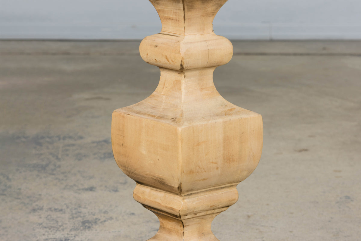 Country French Louis XIII Style Bleached Mixed Wood Folding Table