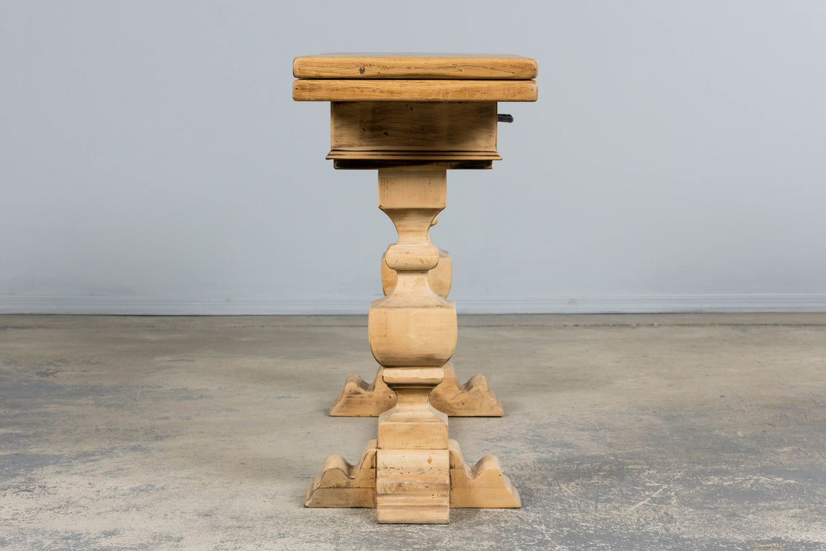 Country French Louis XIII Style Bleached Mixed Wood Folding Table