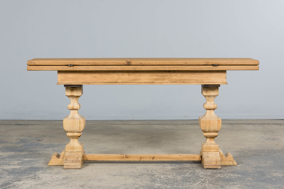 Country French Louis XIII Style Bleached Mixed Wood Folding Table